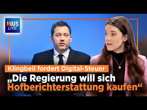 Neue Digitalsteuer: So will die Regierung Medien gefügig machen | NIUS Live vom 27.03.2026 Neue Digitalsteuer: So will die Regierung Medien gefügig machen | NIUS Live vom 27.03.2026
