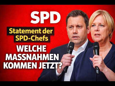 Pressestatement der SPD Vorsitzenden Lars Klingbeil und Bärbel Bas