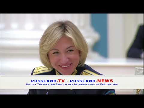 Putins Treffen anlässlich des Internationalen Frauentags