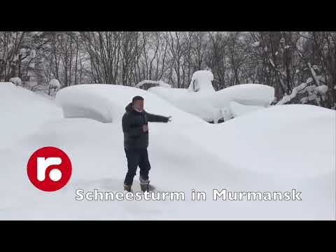 Schneesturm in Murmansk