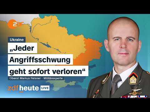 Ukraine: Vorstöße an der Front für beide Seiten kaum möglich | Oberst Reisner bei ZDFheute live Ukraine: Vorstöße an der Front für beide Seiten kaum möglich | Oberst Reisner bei ZDFheute live
