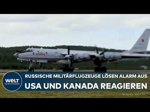 VERTEIDIGUNGSTEST: USA und Kanada fangen russische TU-142 ab – Kampfjets reagieren!