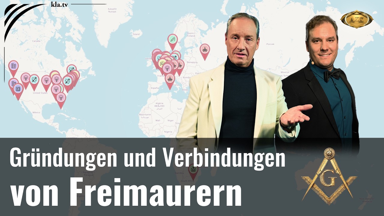 Weltkarte zu Freimaurergründung und- verbindungen | www.kla.tv/40610