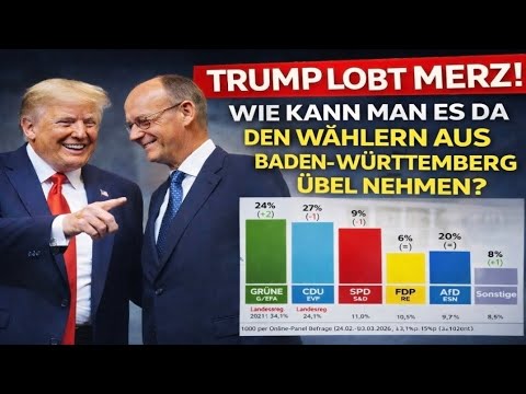 Wenn sogar Trump Merz lobt… Wie kann man den Wählern in BW böse sein 🙃🤣🤦🏻‍♂️
