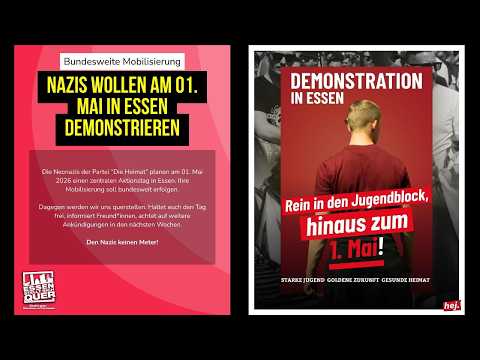 1. Mai Essen Die Heimat & Antifa DGB Gegendemos 1.5.26