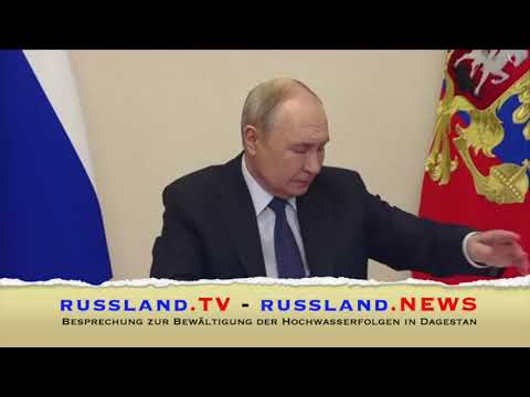 Besprechung zur Bewältigung der Hochwasserfolgen in Dagestan