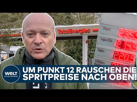 DEUTSCHLAND: Um Punkt 12 rauschen die Spritpreise nach oben! – WELT prüft Wirkung der Tank-Regelung!