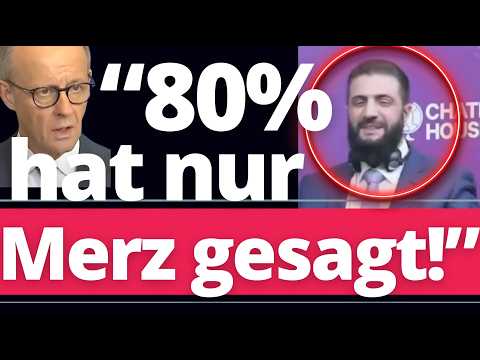 Eil: Syrischer Machthaber zerlegt Merz in England: „80% Rückkehr war Merz Aussage nicht meine!“