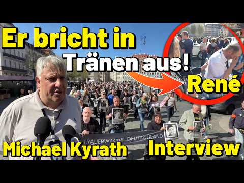 Er bricht in Tränen aus 😢 Michael Kyrath & Versammlungsleiter René Interview Trauerwache Deutschland