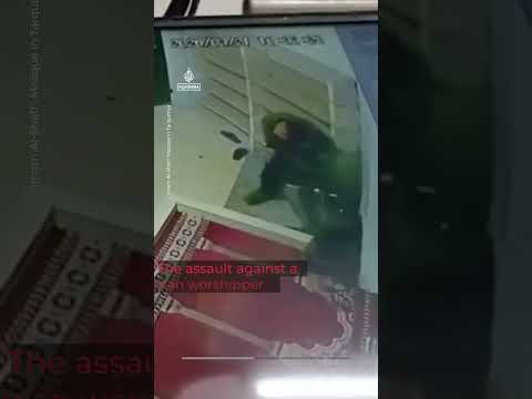 Footage shows Israeli military dog attacking Palestinian man inside mosque | AJ #shorts Footage shows Israeli military dog attacking Palestinian man inside mosque | AJ #shorts