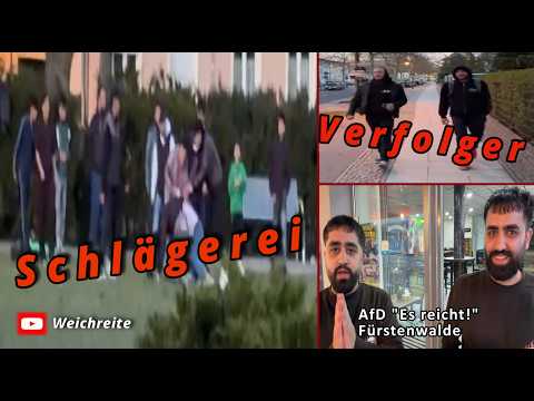 „Grenzen zu!“ Schlägerei im Stadtbild & Verfolger AfD „Es reicht!“ & Gegendemo Fürstenwalde 21.4.26