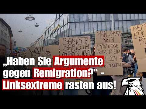 „Haben Sie Argumente gegen Remigration?“ – Linksextreme rasten aus! | Matthäus Westfal
