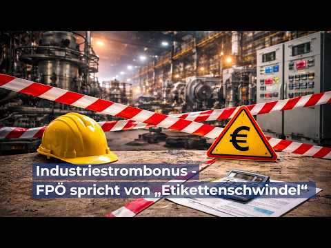 Industriestrombonus – FPÖ spricht von „Etikettenschwindel“