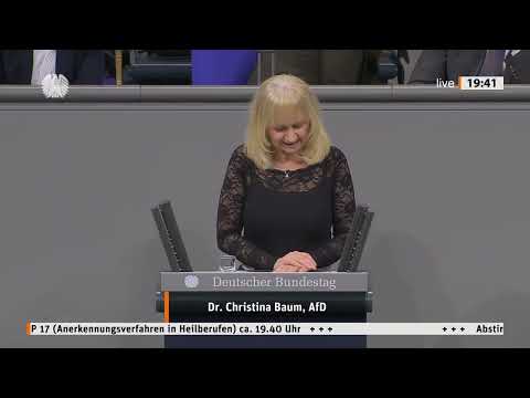 Kampfarena im BT, Grüne brüllen Gesundheits-System am Limit? Christina Baum legt Probleme offen