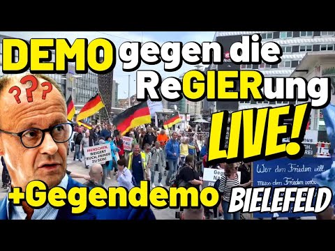 LIVE ❗️ DEMO gegen Merz Regierung & ANTIFA Gegendemo 😱 Politik für die Bürger Bielefeld steht auf