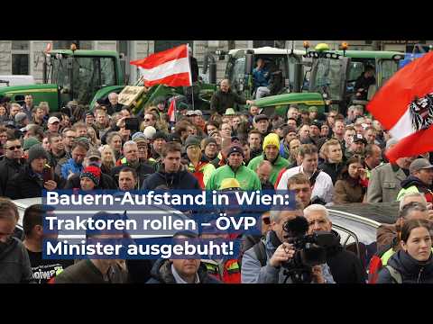 Mega-Bauern-Aufstand in Wien: Traktoren rollten in die Hauptstadt – ÖVP Minister wurde ausgebuht