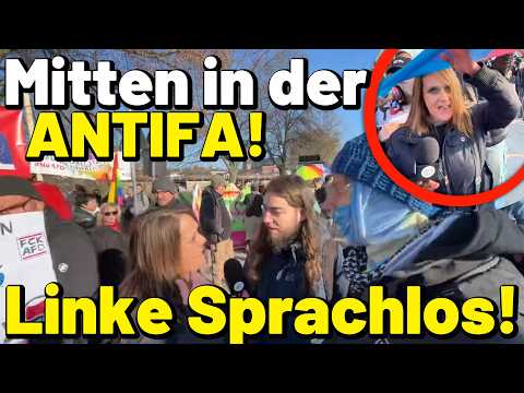 Mitten in der ANTIFA! 😱 Linker redet sich um Kopf & Kragen! 💥 Am Ende völlig sprachlos! Interview