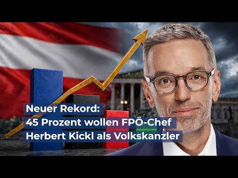 Neuer Rekord: 45 Prozent wollen FPÖ-Chef Herbert Kickl als Volkskanzler