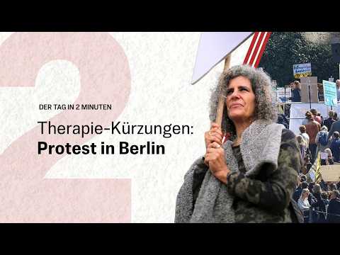 Protest vor Bundestag gegen Kürzungen bei Psychotherapeuten | Der Tag in 2 Minuten Protest vor Bundestag gegen Kürzungen bei Psychotherapeuten | Der Tag in 2 Minuten
