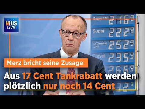 Schwindel beim Tankrabatt: Merz-Versprechen hält keine 24 Stunden | NIUS Live vom 15.04.2026