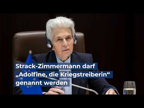 Strack-Zimmermann darf „Adolfine, die Kriegstreiberin“ genannt werden