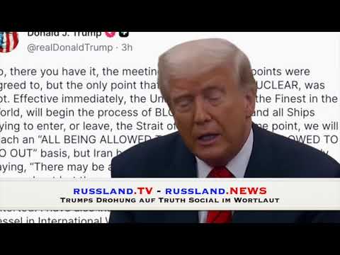 Trumps Drohung auf Truth Social im Wortlaut