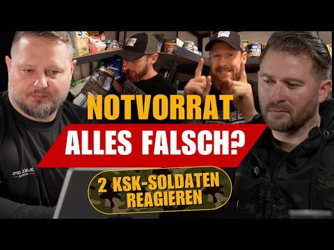 Zwei KSK Soldaten reagieren auf Fritz Meineckes Krisenvorsorge Vorrat