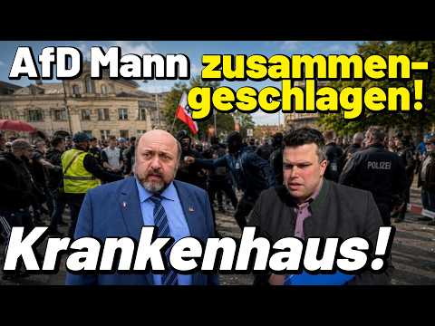 AfD Mann von 10 Ultras zusammengeschlagen! Krankenhaus! 😱 Interviews bei Demo gg. Windkraft Detmold