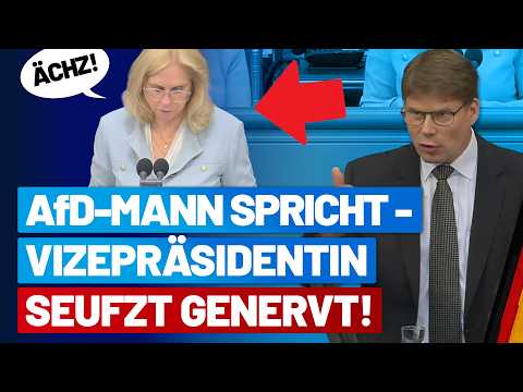 Beim LETZTEN Satz ächzt die Vizepräsidentin genervt! Steffen Kotré rechnet ab mit der Regierung!