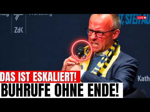 Buhrufe Eskalieren komplett! Merz läuft Rot an und kann nicht mehr Antworten