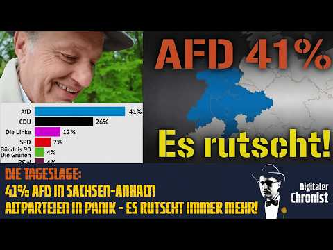 Die Tageslage: 41% AfD in Sachsen-Anhalt! Altparteien in Panik – es rutscht immer mehr!