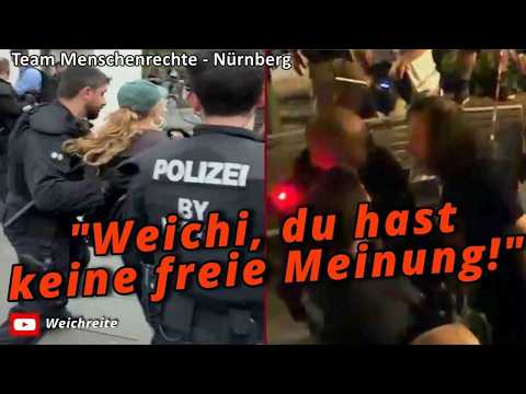„Du hast keine freie Meinung“ Montagsprotest Team Menschenrechte Gegendemos Antifa Nürnberg 4.5.26