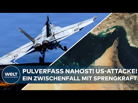 EXPLOSION BEI DER STRAßE VON HORMUS: Seeblockade durchbrochen? US-Kampfjet feuert Rakete auf Schiff
