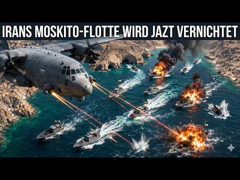 Irans Flotte versucht sich vor der AC-130 zu verstecken und wird komplett vernichtet