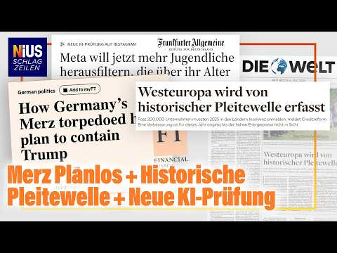 Kanzler Merz blamiert sich – 200.000 Firmen gehen pleite | NIUS-Schlagzeilen