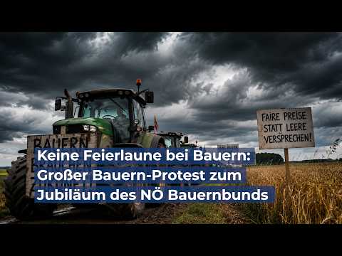 Keine Feierlaune bei Bauern – Großer Bauern-Protest zum Jubiläum des NÖ Bauernbunds