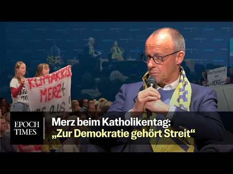 Klima-Protest auf Katholikentag – Merz: „Streit muss zu Ergebnissen führen“