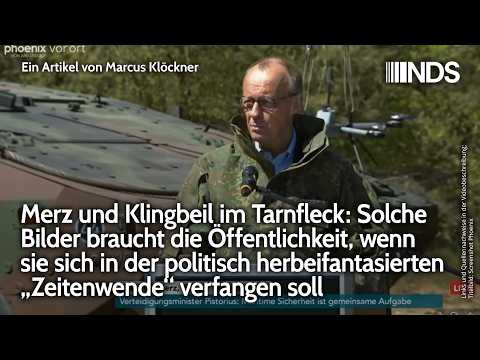 Merz & Klingbeil im Tarnfleck: Bilder verfangen in der politisch herbeifantasierten „Zeitenwende“