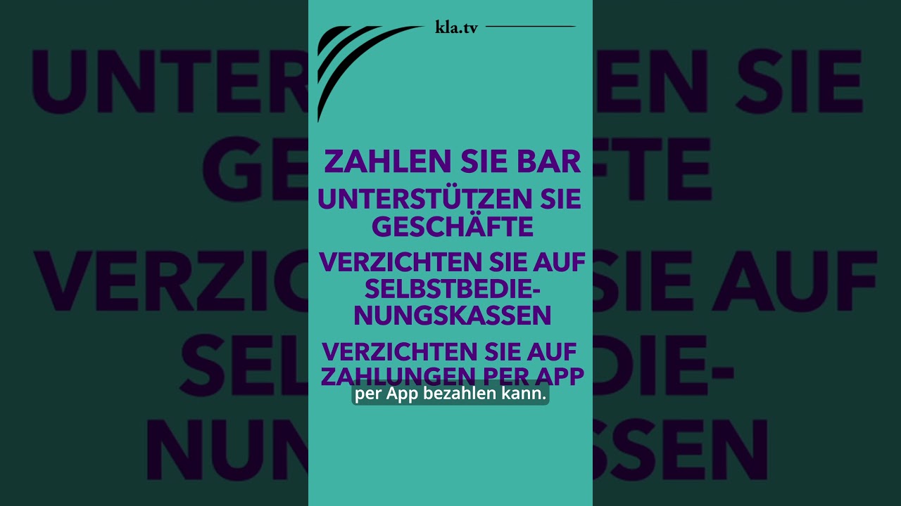 NEIN zur Bargeldabschaffung!