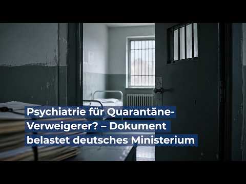Psychiatrie für Quarantäne-Verweigerer? – Dokument belastet deutsches Gesundheitsministerium