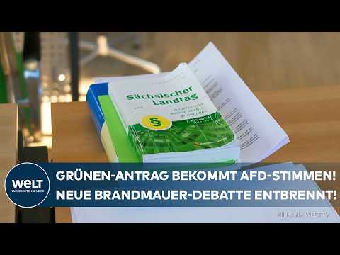 SACHSEN: Grünen-Antrag sorgt nach AfD-Zustimmung für große Unruhe! Brandmauer-Diskussion eskaliert!