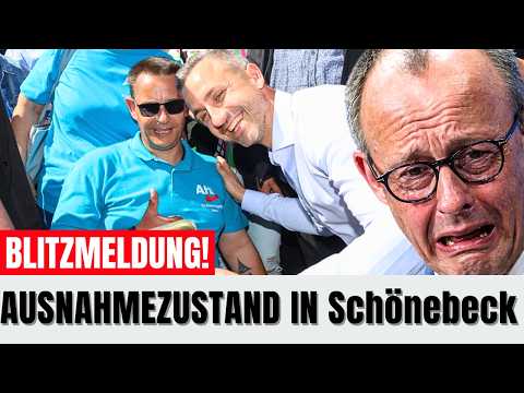 Schönebeck im Ausnahmezustand: Tausende Menschen STEHEN GEGEN MERZ AUF