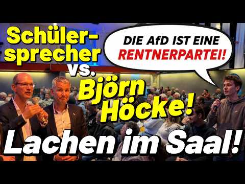 Schülersprecher fragt Björn HÖCKE! 😮 Saal lacht! AfD = „Rentnerpartei“? Bürgerdialog Eisenach