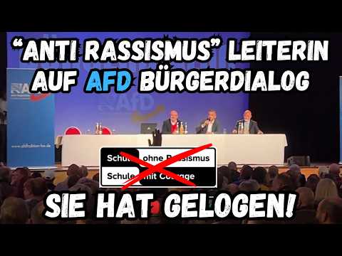 „Schule ohne Rassismus“ Bald Geld weg? Leiterin lügt sich in AfD-Bürgerdialog und wird entlarvt!
