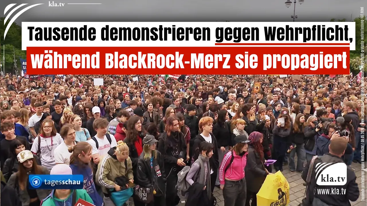 Tausende demonstrieren gegen Wehrpflicht, während BlackRock-Merz sie propagiert