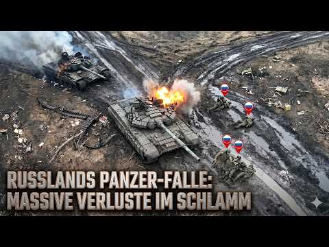 Ukraine vernichtet russische Panzerkolonnen durch unsichtbare Fallen am Boden