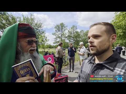 „Wer nicht nach dem Islam lebt, kommt in die Hölle“ – Gespräch mit Moslem am Speakers‘ Corner London