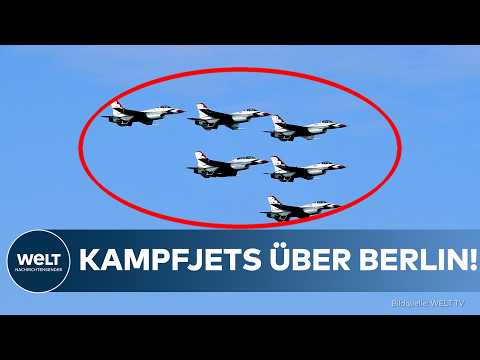 BERLIN: Kampfflugzeuge über der Hauptstadt! Besonderer Moment mit Vorbereitung auf großes Jubiläum!