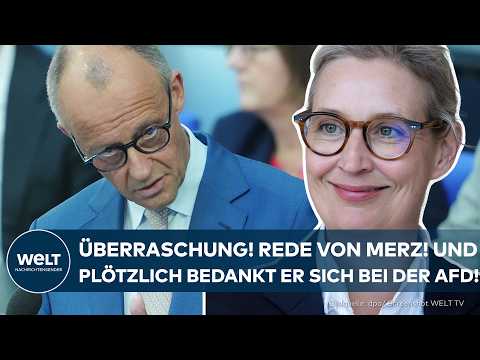 DEUTSCHLAND: Überraschung! Rede von Kanzler Merz! Und plötzlich bedankt er sich bei der AfD-Fraktion