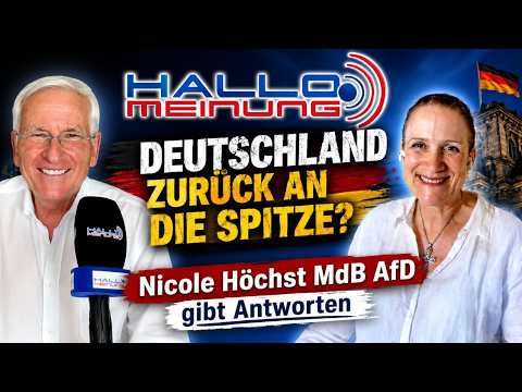 Deutschland zurück an die Spitze? Nicole Höchst, MdB, AfD gibt Antworten Deutschland zurück an die Spitze? Nicole Höchst, MdB, AfD gibt Antworten